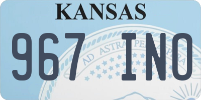KS license plate 967INO