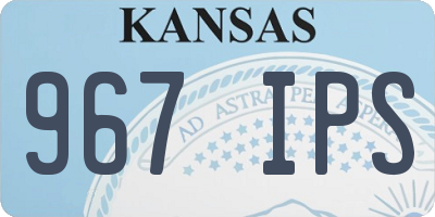 KS license plate 967IPS