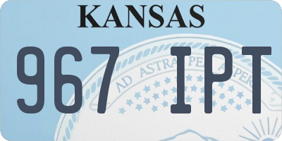 KS license plate 967IPT