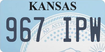 KS license plate 967IPW