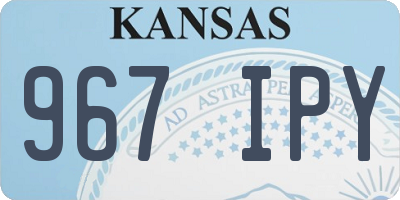 KS license plate 967IPY