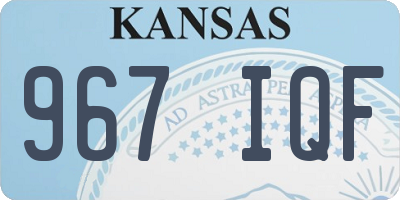 KS license plate 967IQF