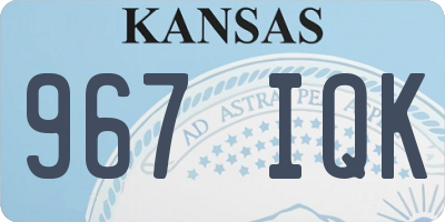KS license plate 967IQK