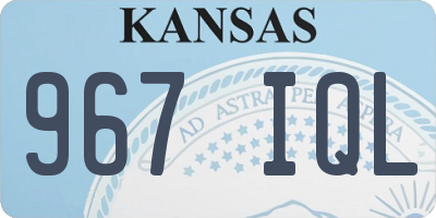 KS license plate 967IQL