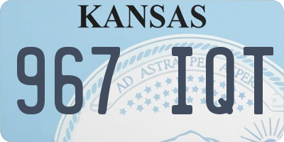 KS license plate 967IQT
