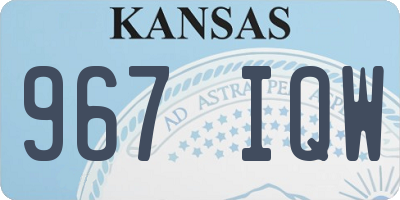 KS license plate 967IQW