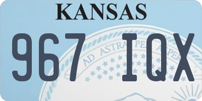 KS license plate 967IQX