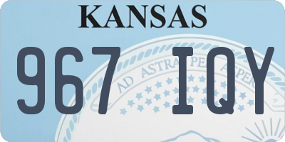 KS license plate 967IQY