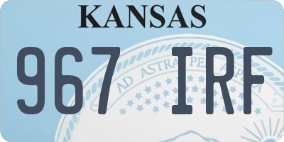 KS license plate 967IRF