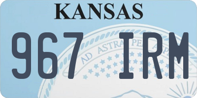 KS license plate 967IRM