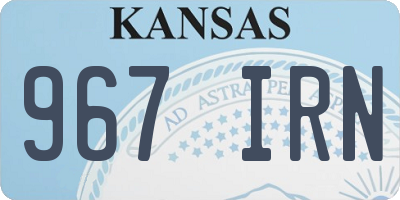 KS license plate 967IRN