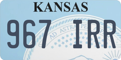 KS license plate 967IRR