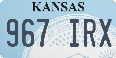 KS license plate 967IRX