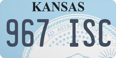 KS license plate 967ISC
