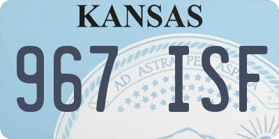 KS license plate 967ISF