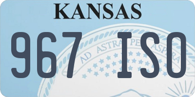 KS license plate 967ISO