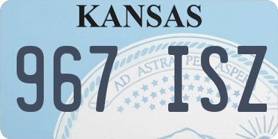 KS license plate 967ISZ