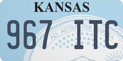 KS license plate 967ITC