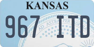 KS license plate 967ITD
