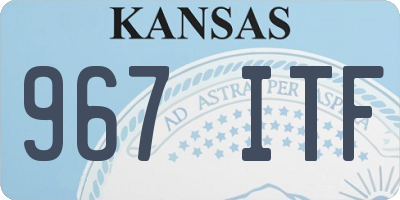 KS license plate 967ITF