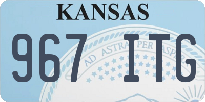 KS license plate 967ITG