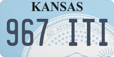 KS license plate 967ITI