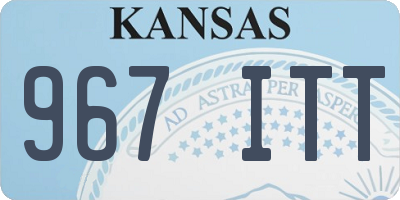 KS license plate 967ITT