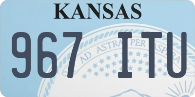 KS license plate 967ITU