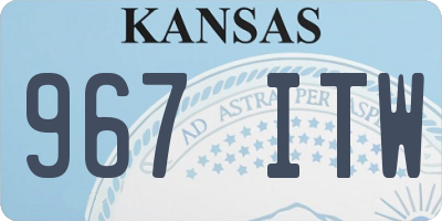 KS license plate 967ITW