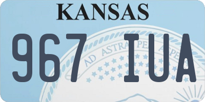 KS license plate 967IUA