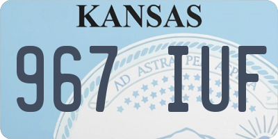 KS license plate 967IUF
