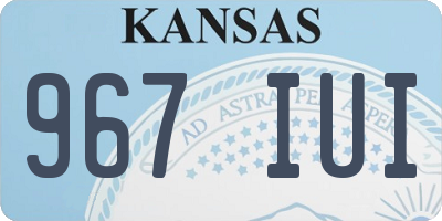 KS license plate 967IUI