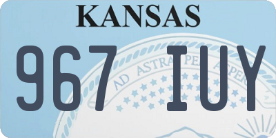 KS license plate 967IUY
