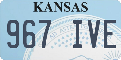 KS license plate 967IVE