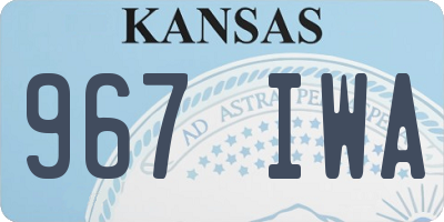 KS license plate 967IWA
