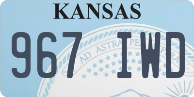 KS license plate 967IWD