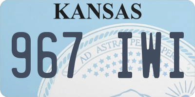 KS license plate 967IWI