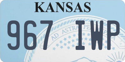 KS license plate 967IWP