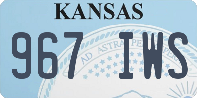 KS license plate 967IWS