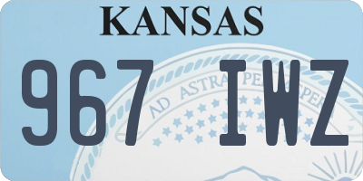 KS license plate 967IWZ