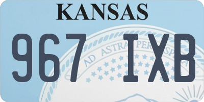 KS license plate 967IXB