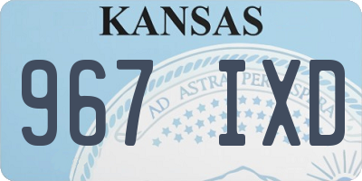 KS license plate 967IXD