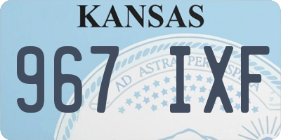 KS license plate 967IXF