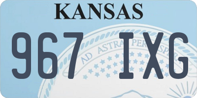 KS license plate 967IXG