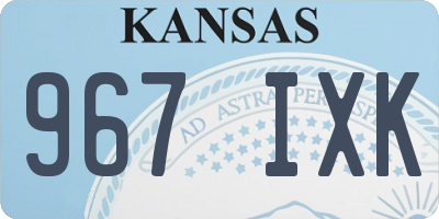 KS license plate 967IXK
