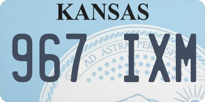 KS license plate 967IXM