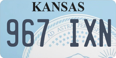 KS license plate 967IXN