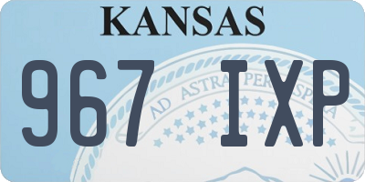 KS license plate 967IXP