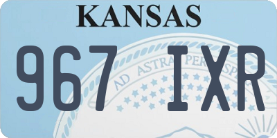 KS license plate 967IXR