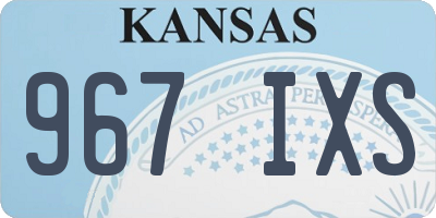 KS license plate 967IXS